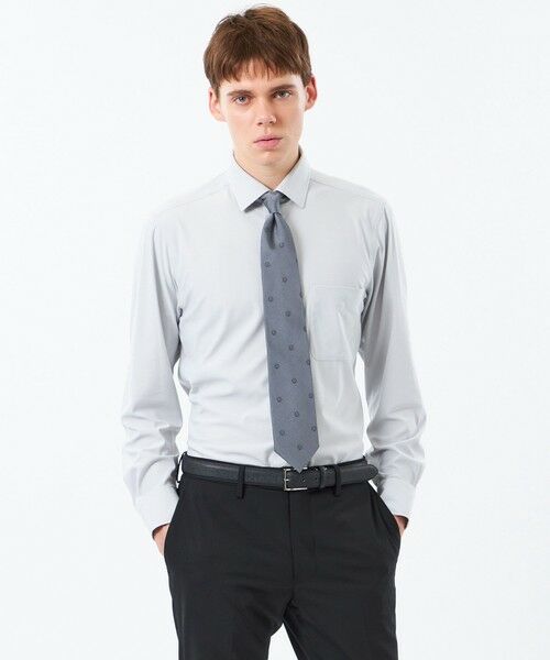 MACKINTOSH PHILOSOPHY(MENS) / マッキントッシュ フィロソフィー　メンズ シャツ・ブラウス | トロッター セミワイドシャツ トリコットストライプ（チャコールグレー1）