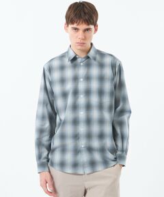 MACKINTOSH PHILOSOPHY(MENS) / マッキントッシュ フィロソフィー　メンズ シャツ・ブラウス | ショートレギュラーカラーシャツ オンブレチェック
