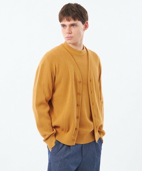 MACKINTOSH PHILOSOPHY(MENS) / マッキントッシュ フィロソフィー　メンズ ニット・セーター | ニットカーディガン 畔調ファインニット（オレンジ1）