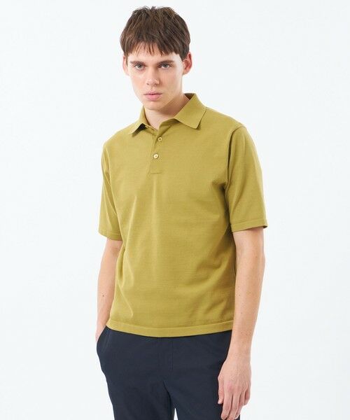 MACKINTOSH PHILOSOPHY(MENS) / マッキントッシュ フィロソフィー　メンズ ニット・セーター | 16Gプレーティング天竺 ニットポロ（ブラウン2）