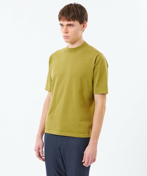 MACKINTOSH PHILOSOPHY(MENS) / マッキントッシュ フィロソフィー　メンズ ニット・セーター | 16Gプレーティング天竺 セミモックネックニットTシャツ | 詳細7