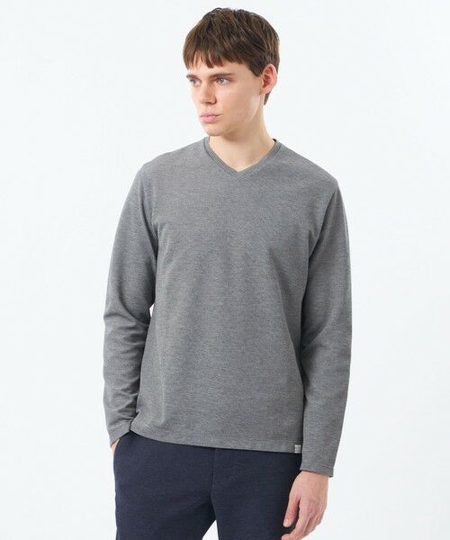 MACKINTOSH PHILOSOPHY(MENS) / マッキントッシュ フィロソフィー　メンズ カットソー | VネックロンT ストレッチミラノリブ（グレー3）