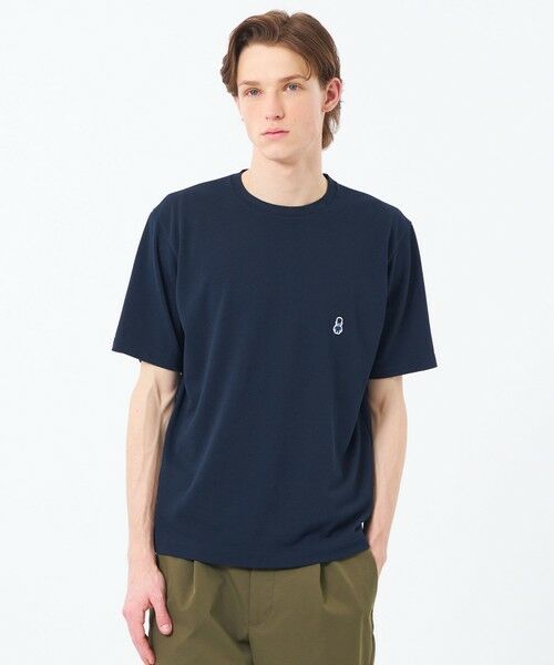 MACKINTOSH PHILOSOPHY(MENS) / マッキントッシュ フィロソフィー メンズ カットソー | BUCKINGHAM BEAR クルーネックTシャツ ソフトメッシュカノコ(ネイビー2)