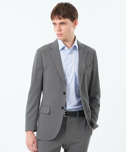 MACKINTOSH PHILOSOPHY(MENS) / マッキントッシュ フィロソフィー　メンズ ノーカラージャケット | 【予約販売】トロッター ジャケット#070 ハイストレッチメッシュ（グレー4）