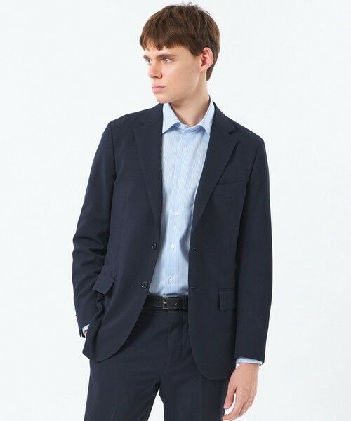 MACKINTOSH PHILOSOPHY(MENS) / マッキントッシュ フィロソフィー　メンズ ノーカラージャケット | 【予約販売】トロッター ジャケット#070 ハイストレッチメッシュ（ネイビー3）