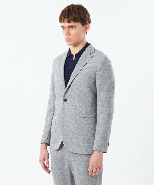 MACKINTOSH PHILOSOPHY(MENS) / マッキントッシュ フィロソフィー　メンズ ノーカラージャケット | テーラードジャージージャケット 杢カラミストレッチ | 詳細5