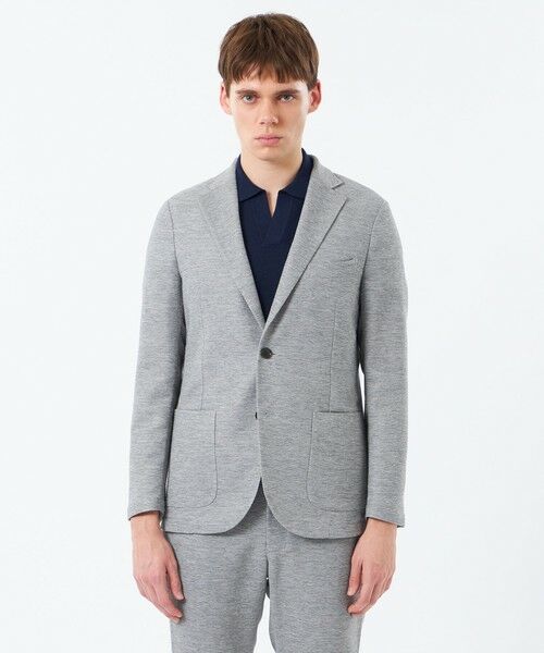 MACKINTOSH PHILOSOPHY(MENS) / マッキントッシュ フィロソフィー　メンズ ノーカラージャケット | テーラードジャージージャケット 杢カラミストレッチ | 詳細4