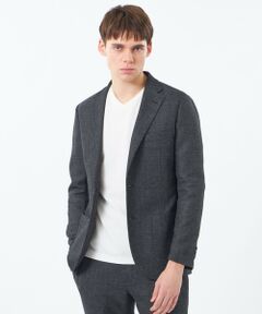 MACKINTOSH PHILOSOPHY(MENS) / マッキントッシュ フィロソフィー　メンズ ノーカラージャケット | テーラードジャージージャケット グレンチェックカラミ