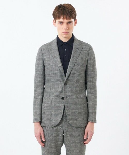 MACKINTOSH PHILOSOPHY(MENS) / マッキントッシュ フィロソフィー　メンズ ノーカラージャケット | テーラードジャージージャケット グレンチェックカラミ | 詳細3