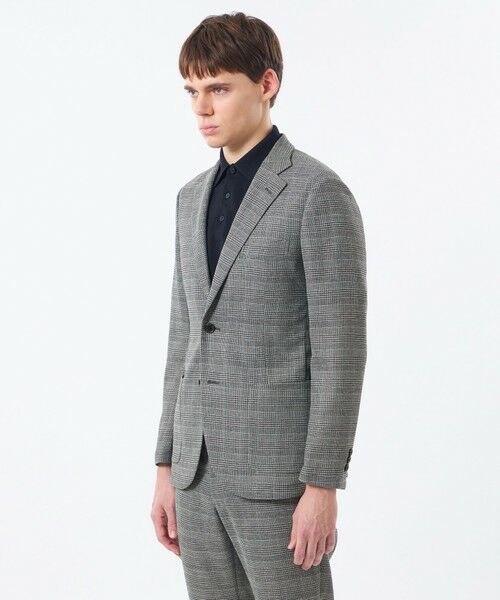 MACKINTOSH PHILOSOPHY(MENS) / マッキントッシュ フィロソフィー　メンズ ノーカラージャケット | テーラードジャージージャケット グレンチェックカラミ | 詳細4