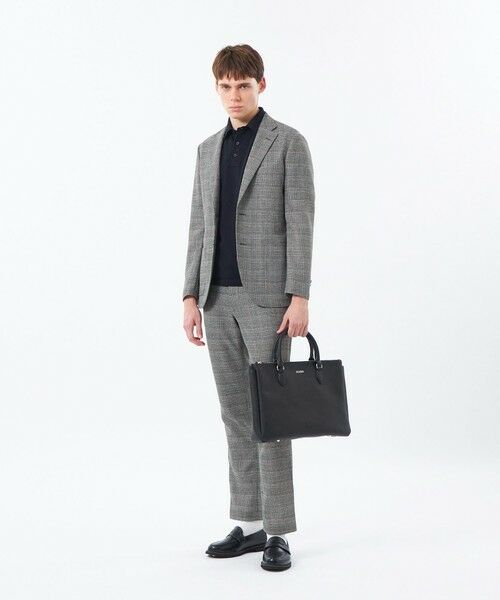 MACKINTOSH PHILOSOPHY(MENS) / マッキントッシュ フィロソフィー　メンズ ノーカラージャケット | テーラードジャージージャケット グレンチェックカラミ | 詳細1