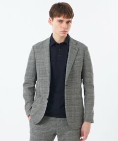 MACKINTOSH PHILOSOPHY(MENS) / マッキントッシュ フィロソフィー　メンズ ノーカラージャケット | テーラードジャージージャケット グレンチェックカラミ