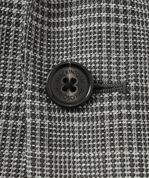 MACKINTOSH PHILOSOPHY(MENS) / マッキントッシュ フィロソフィー　メンズ ノーカラージャケット | テーラードジャージージャケット グレンチェックカラミ | 詳細7