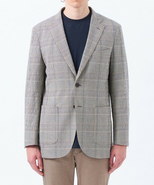 MACKINTOSH PHILOSOPHY(MENS) / マッキントッシュ フィロソフィー　メンズ ノーカラージャケット | Subalpino サッカー 2PATCH JACKET | 詳細5