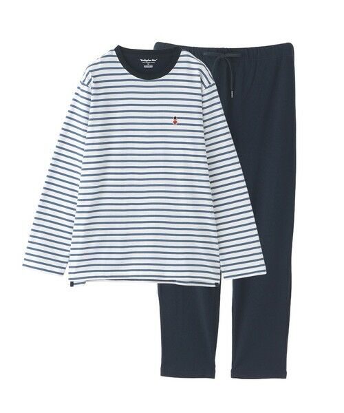 MACKINTOSH PHILOSOPHY(MENS) / マッキントッシュ フィロソフィー　メンズ その他小物 | 【WEB限定】バッキンガムベア 天竺ボーダー＆無地パンツ パジャマ（ブルー7）