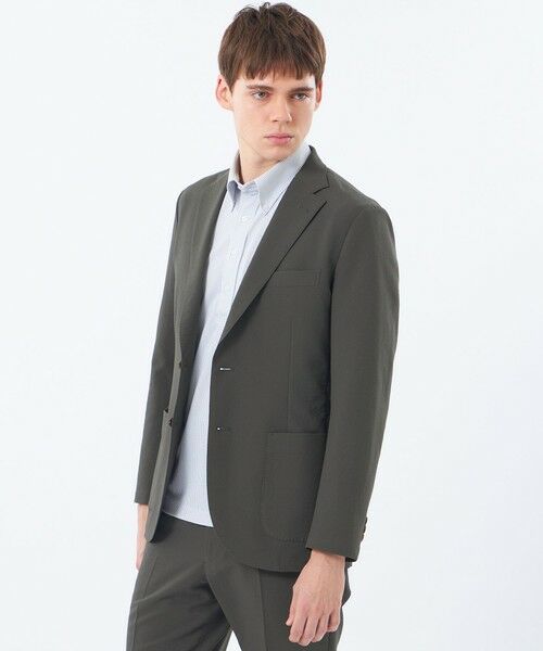 MACKINTOSH PHILOSOPHY(MENS) / マッキントッシュ フィロソフィー　メンズ ノーカラージャケット | トロッター ウルトラライトジャケット サッカーストレッチ（グレー4）