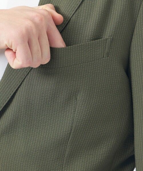 MACKINTOSH PHILOSOPHY(MENS) / マッキントッシュ フィロソフィー　メンズ ノーカラージャケット | 【WEB&一部店舗限定】トロッター ウルトラライトジャケット サッカーストライプ | 詳細6