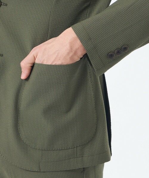 MACKINTOSH PHILOSOPHY(MENS) / マッキントッシュ フィロソフィー　メンズ ノーカラージャケット | 【WEB&一部店舗限定】トロッター ウルトラライトジャケット サッカーストライプ | 詳細7