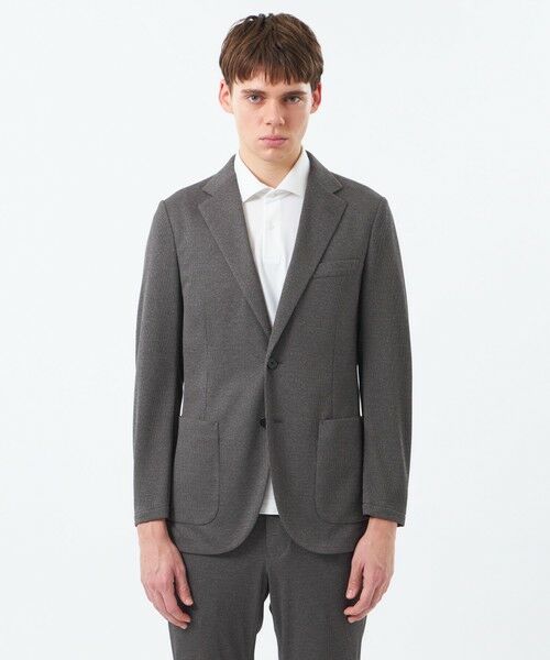 MACKINTOSH PHILOSOPHY(MENS) / マッキントッシュ フィロソフィー　メンズ ノーカラージャケット | テーラードジャージー ジャケット ミニワッフル | 詳細3