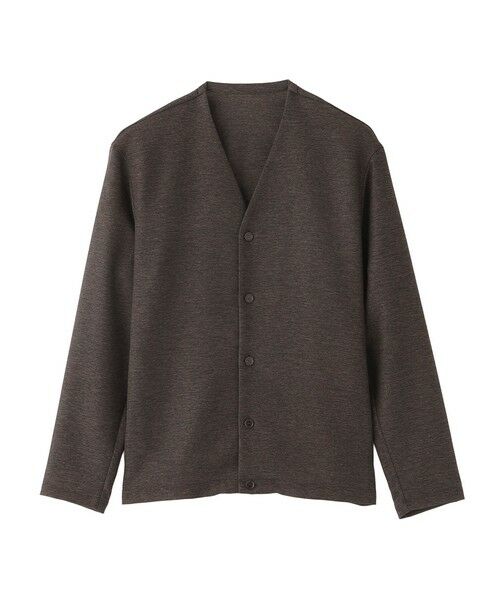 MACKINTOSH PHILOSOPHY(MENS) / マッキントッシュ フィロソフィー メンズ ブルゾン | テーラードジャージー ノーカラージャケット ウール混起毛カラミ(ブラウン5)