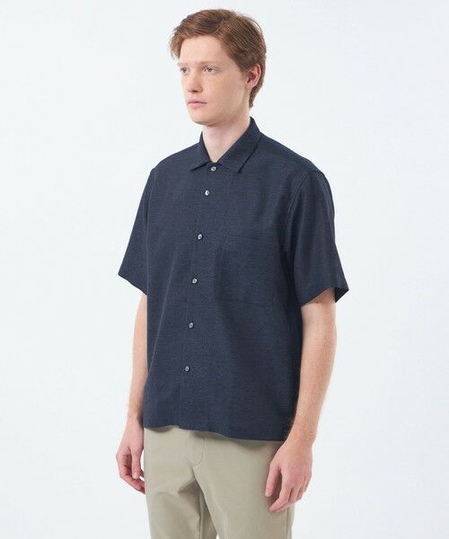 MACKINTOSH PHILOSOPHY(MENS) / マッキントッシュ フィロソフィー　メンズ シャツ・ブラウス | テーラードジャージー オーバーサイズシャツ ウール混起毛カラミ | 詳細4
