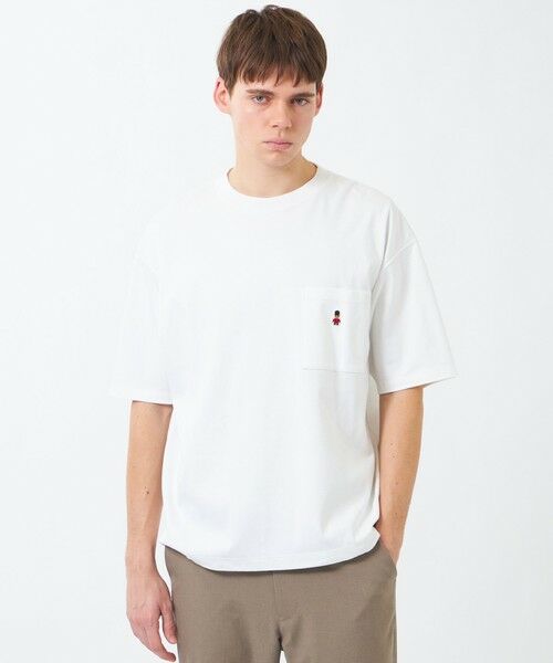 MACKINTOSH PHILOSOPHY(MENS) / マッキントッシュ フィロソフィー　メンズ カットソー | 【WEB&一部店舗限定】BUCKINGHAM BEAR スピンドルTシャツ コンパクトスムース（ホワイト1）