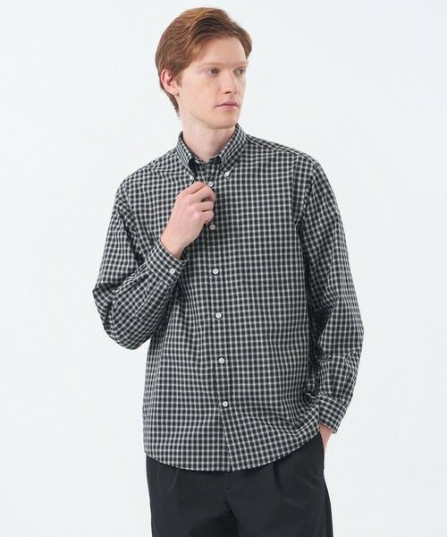 MACKINTOSH PHILOSOPHY(MENS) / マッキントッシュ フィロソフィー　メンズ シャツ・ブラウス | 長袖ボタンダウン チェックバリエーション（チャコールグレー1）