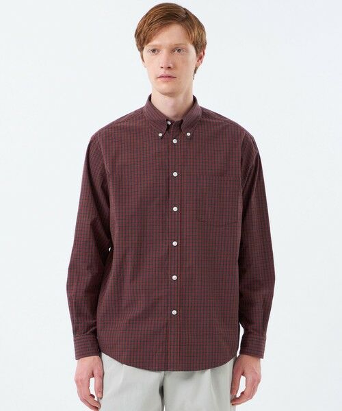 MACKINTOSH PHILOSOPHY(MENS) / マッキントッシュ フィロソフィー　メンズ シャツ・ブラウス | 長袖ボタンダウン チェックバリエーション（レッド3）
