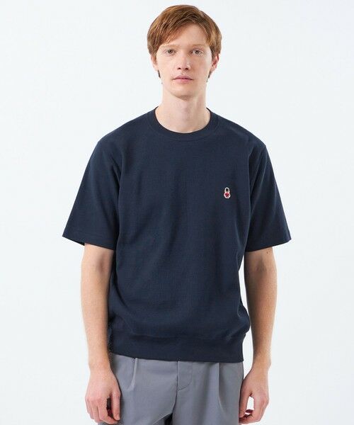 MACKINTOSH PHILOSOPHY(MENS) / マッキントッシュ フィロソフィー　メンズ カットソー | BUCKINGHAM BEAR ワイドリブTシャツ サーフニット（ネイビー3）
