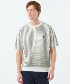 MACKINTOSH PHILOSOPHY(MENS) / マッキントッシュ フィロソフィー　メンズ カットソー | BUCKINGHAM BEAR ヘンリーネックTシャツ サーフニットボーダー
