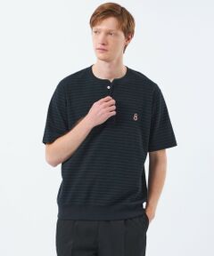 MACKINTOSH PHILOSOPHY(MENS) / マッキントッシュ フィロソフィー　メンズ カットソー | BUCKINGHAM BEAR ヘンリーネックTシャツ サーフニットボーダー