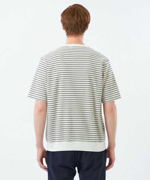 MACKINTOSH PHILOSOPHY(MENS) / マッキントッシュ フィロソフィー　メンズ カットソー | BUCKINGHAM BEAR ヘンリーネックTシャツ サーフニットボーダー | 詳細5