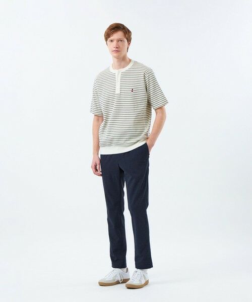 MACKINTOSH PHILOSOPHY(MENS) / マッキントッシュ フィロソフィー　メンズ カットソー | BUCKINGHAM BEAR ヘンリーネックTシャツ サーフニットボーダー | 詳細1