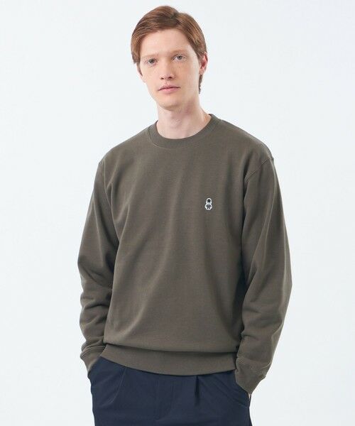 MACKINTOSH PHILOSOPHY(MENS) / マッキントッシュ フィロソフィー メンズ カットソー | 【WEB&一部店舗限定】BUCKINGHAM BEAR 10オンス裏パイル ワンポイントクルーネックスウェット(グレー4)