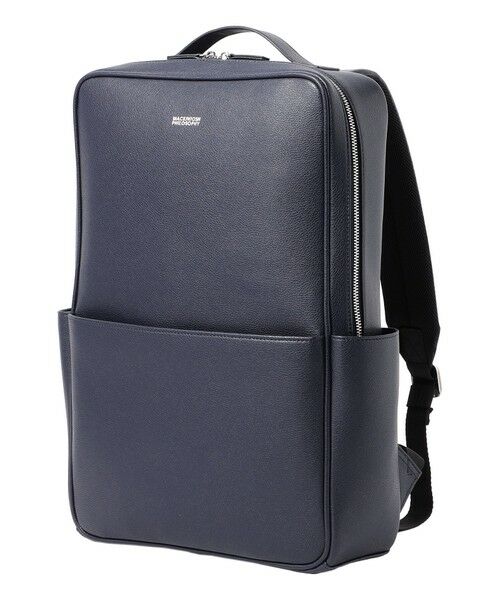 MACKINTOSH PHILOSOPHY(MENS) / マッキントッシュ フィロソフィー　メンズ メッセンジャーバッグ・ウエストポーチ | シンセティックシュリンクレザー バックパック（ネイビー3）