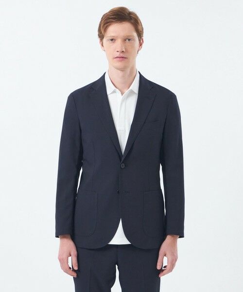 MACKINTOSH PHILOSOPHY(MENS) / マッキントッシュ フィロソフィー　メンズ ノーカラージャケット | トロッター ウルトラライトジャケット ナローサッカーストライプ | 詳細4