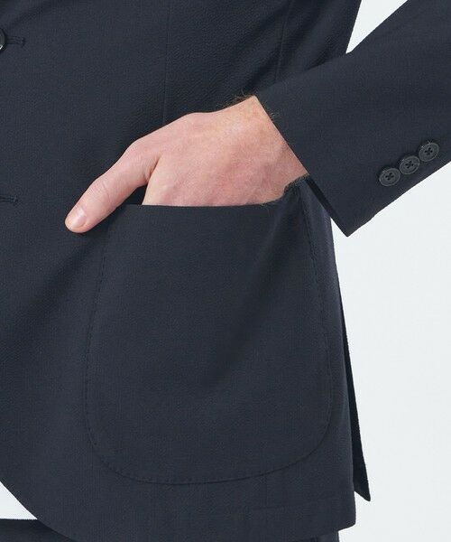 MACKINTOSH PHILOSOPHY(MENS) / マッキントッシュ フィロソフィー　メンズ ノーカラージャケット | トロッター ウルトラライトジャケット ナローサッカーストライプ | 詳細8