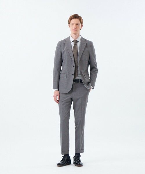 MACKINTOSH PHILOSOPHY(MENS) / マッキントッシュ フィロソフィー メンズ ノーカラージャケット | トロッター ジャケット#055 マイクロ千鳥 | 詳細1