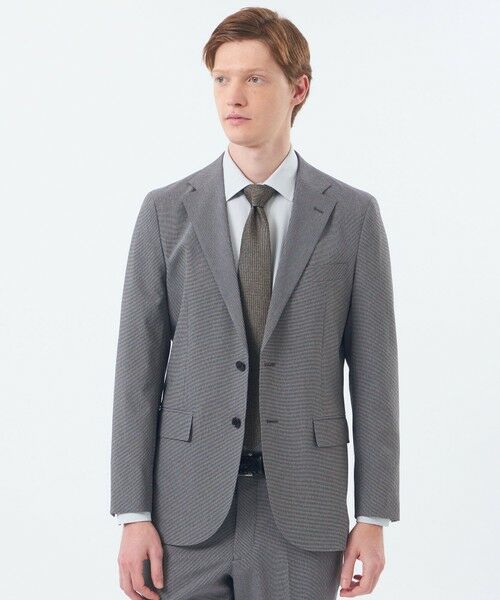 MACKINTOSH PHILOSOPHY(MENS) / マッキントッシュ フィロソフィー メンズ ノーカラージャケット | トロッター ジャケット#055 マイクロ千鳥(グレー4)