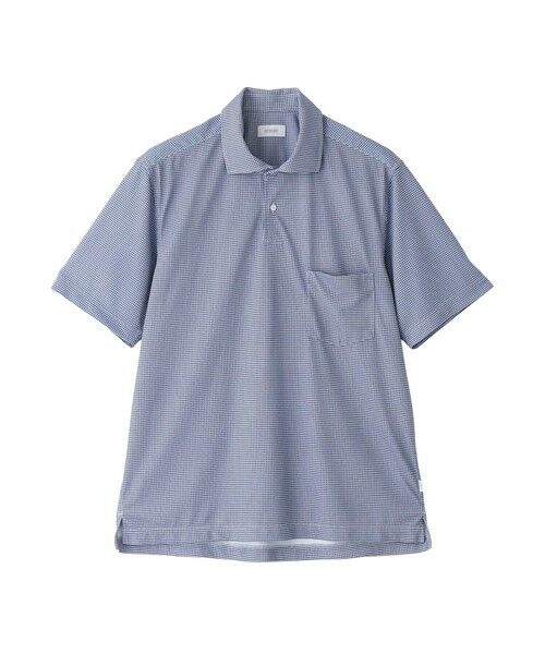 MACKINTOSH PHILOSOPHY(MENS) / マッキントッシュ フィロソフィー メンズ シャツ・ブラウス | テーラードジャージー ハーフワンピースカラーポロ プリント柄バリエーション(ネイビー2)