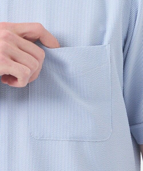 MACKINTOSH PHILOSOPHY(MENS) / マッキントッシュ フィロソフィー メンズ シャツ・ブラウス | トロッター スクエアカッタウェイシャツ ナローサッカーストライプ | 詳細9
