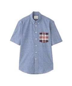 MACKINTOSH PHILOSOPHY(MENS) / マッキントッシュ フィロソフィー　メンズ シャツ・ブラウス | 【WEB&一部店舗限定】シャンブレー/ハウスチェック 半袖ボタンダウン