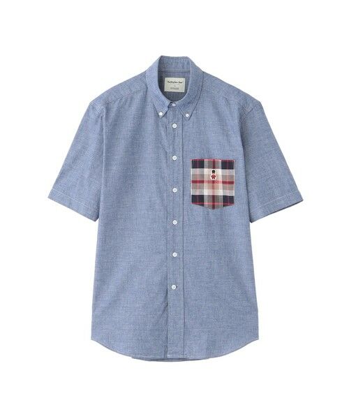 MACKINTOSH PHILOSOPHY(MENS) / マッキントッシュ フィロソフィー　メンズ シャツ・ブラウス | 【WEB&一部店舗限定】シャンブレー/ハウスチェック 半袖ボタンダウン（ネイビー1）