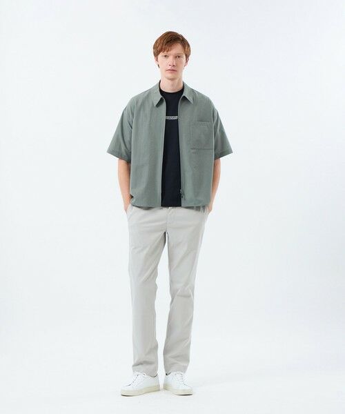 MACKINTOSH PHILOSOPHY(MENS) / マッキントッシュ フィロソフィー　メンズ シャツ・ブラウス | ジップアップ半袖シャツ COOLDOTSミニリップ | 詳細3