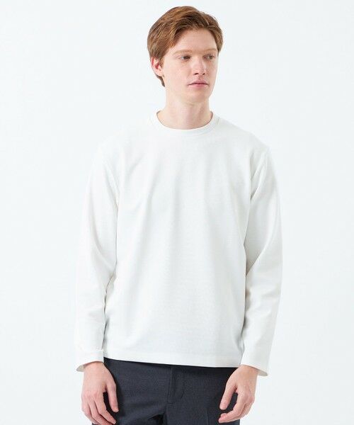 MACKINTOSH PHILOSOPHY(MENS) / マッキントッシュ フィロソフィー メンズ カットソー | クルーネックロンT サーフニット(ホワイト1)