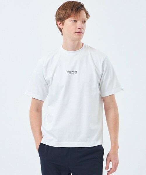MACKINTOSH PHILOSOPHY(MENS) / マッキントッシュ フィロソフィー　メンズ カットソー | 【WEB&一部店舗限定】クルーネックロゴTシャツ 度詰め天竺（ホワイト1）