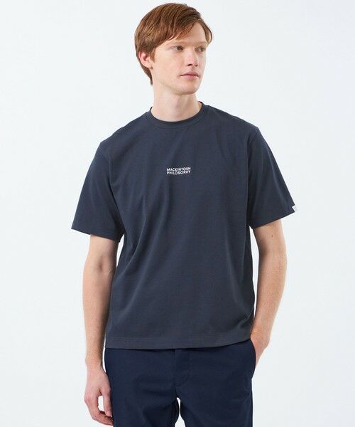 MACKINTOSH PHILOSOPHY(MENS) / マッキントッシュ フィロソフィー　メンズ カットソー | 【WEB&一部店舗限定】クルーネックロゴTシャツ 度詰め天竺（ネイビー3）