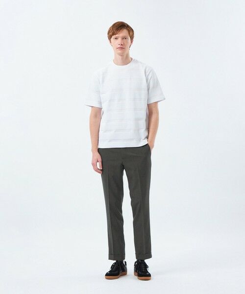 MACKINTOSH PHILOSOPHY(MENS) / マッキントッシュ フィロソフィー メンズ カットソー | クルーネックTシャツ ポップコーンシャドーボーダー | 詳細1