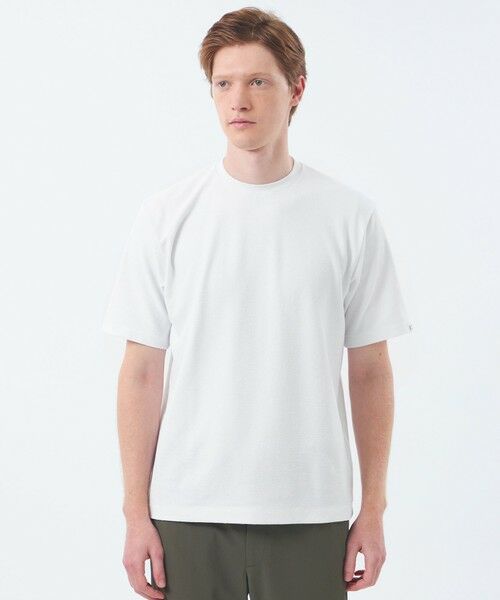 MACKINTOSH PHILOSOPHY(MENS) / マッキントッシュ フィロソフィー メンズ カットソー | クルーネックTシャツ パイル調ソフトエアー(ホワイト1)