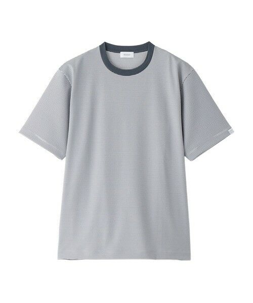 MACKINTOSH PHILOSOPHY(MENS) / マッキントッシュ フィロソフィー　メンズ カットソー | クルーネックTシャツ トリコットサッカーボーダー（ブルー7）